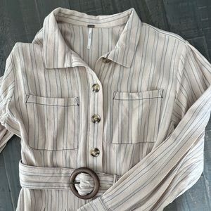 Free People Belt Dress _ long dress and long sleeve _ Size S